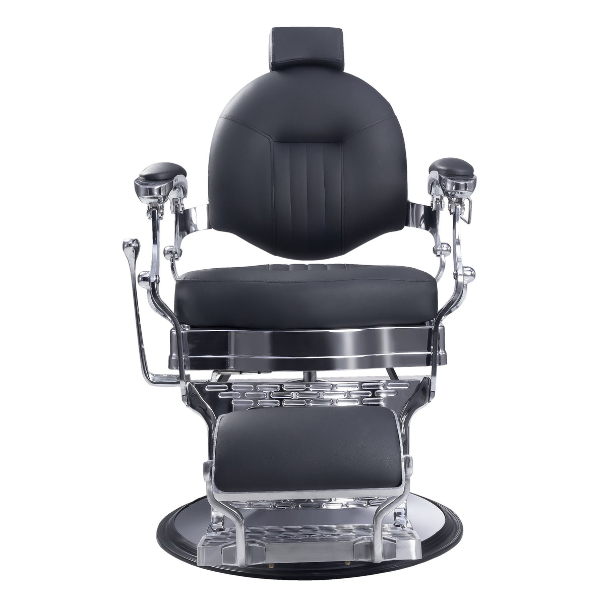 Modern Barber Chair, Stainless Steel, The Visionary 8829