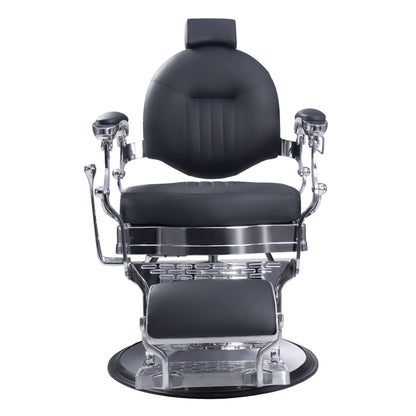 Modern Barber Chair, Stainless Steel, The Visionary 8829