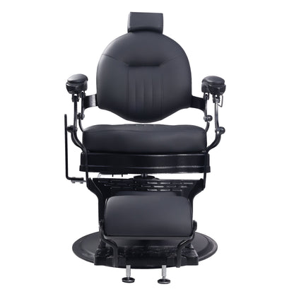 Modern Barber Chair, Stainless Steel, The Visionary 8829