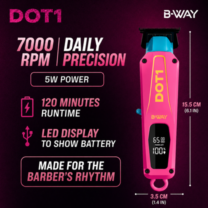 B-WAY Professional Barber Kit – Cordless Hair Clipper, Trimmer & Foil Shaver Set – New Five Clipper, DOT 1 Detail Trimmer & Zero Shaver for Fades, Haircuts, Detailing & Finishing