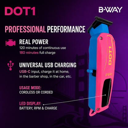 B-WAY Professional Barber Kit – Cordless Hair Clipper, Trimmer & Foil Shaver Set – New Five Clipper, DOT 1 Detail Trimmer & Zero Shaver for Fades, Haircuts, Detailing & Finishing