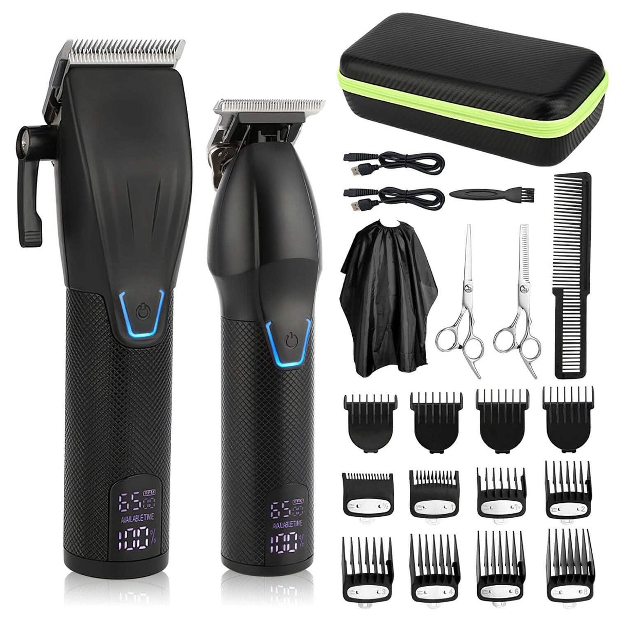 Men Electric Barber Clipper Hair Cutting Combo Set T Outliner Shaver Trimmers
