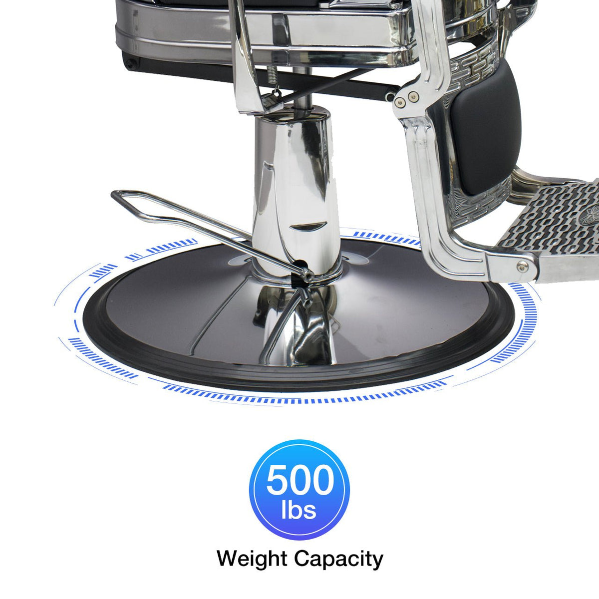 Modern Barber Chair, Stainless Steel, The Visionary 8829