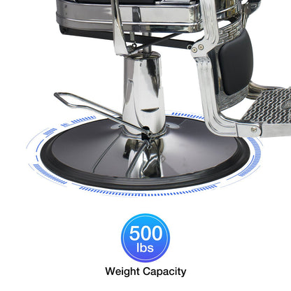 Modern Barber Chair, Stainless Steel, The Visionary 8829
