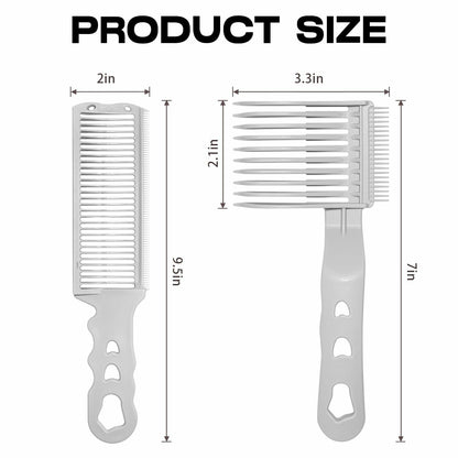 Generic 2Pack Blend Friend Professional Barber Hair Fade Comb White